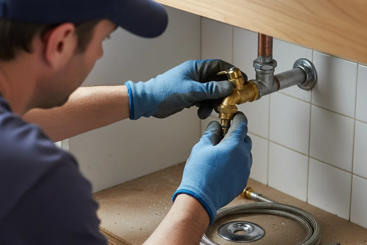 Shutoff valve and fitting work during Emergency Plumbing in Auburn